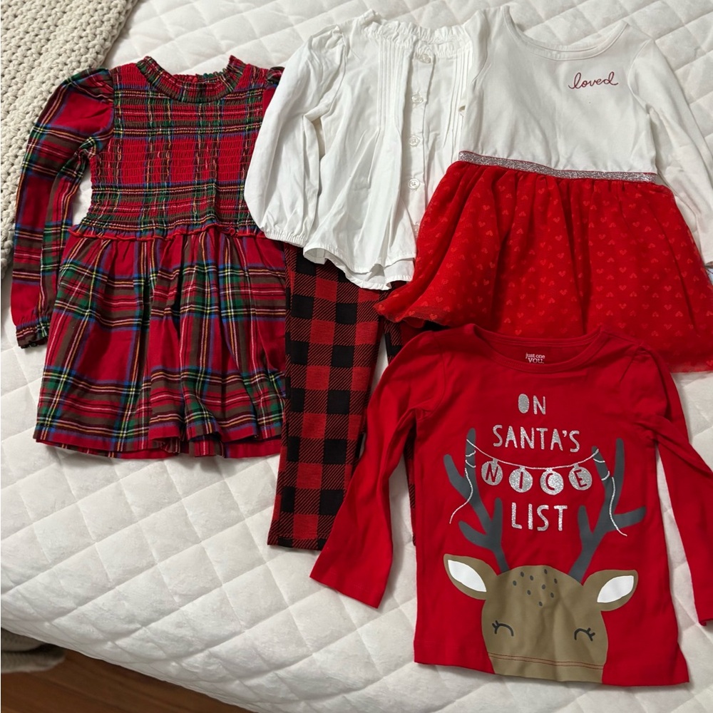 Festive Girls Holiday Clothing Set
